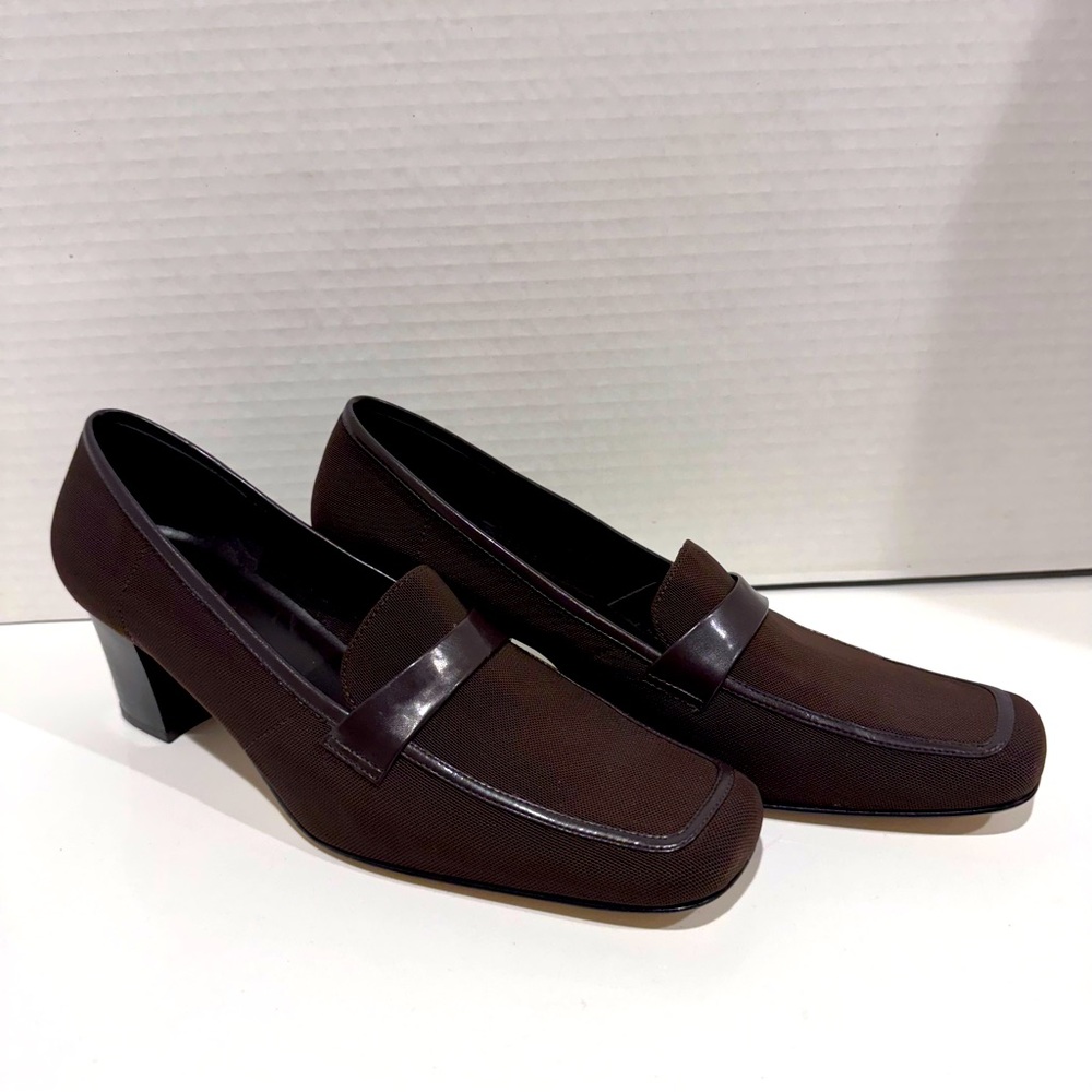 Chadwicks Dark Brown Block Heel Loafers